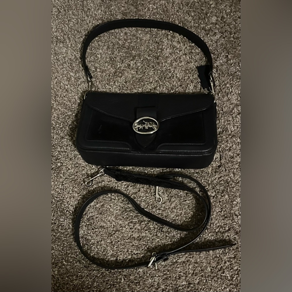 NWOT COACH GEORGIE MIDNIGHT BLUE SNAKE